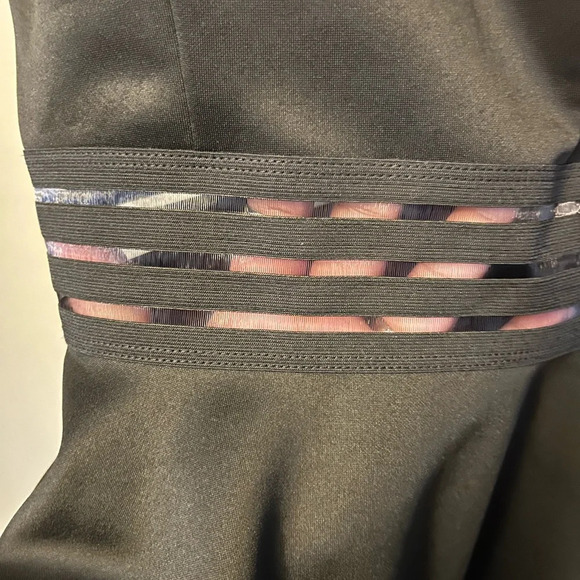 City Studio dress - black scuba fit and flare sheer panel NWT - Picture 4 of 10